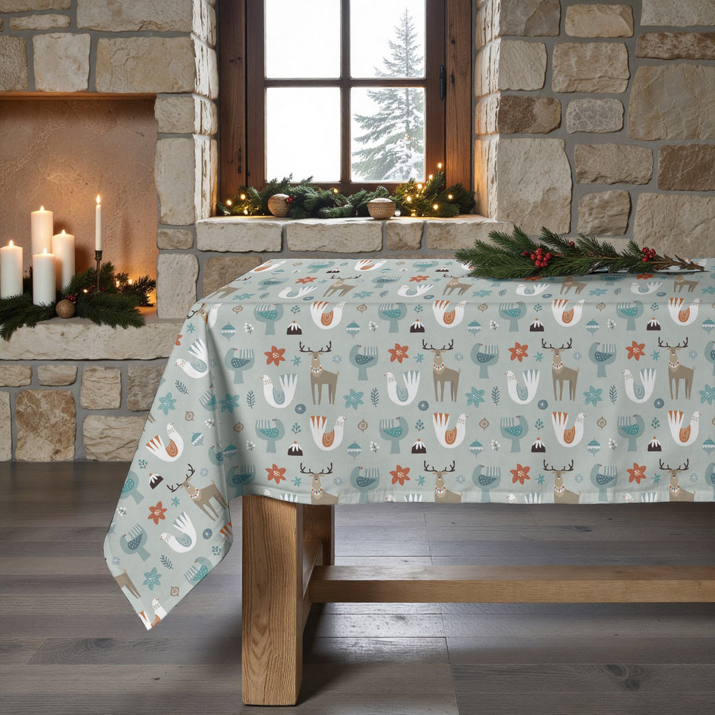 Merry Christmas stain-resistant tablecloth 56