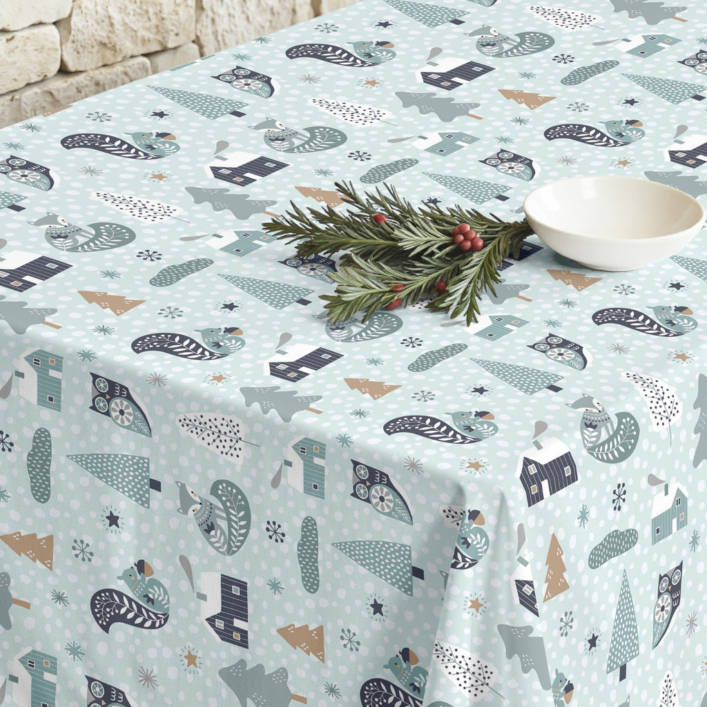 Merry Christmas stain-resistant tablecloth 57
