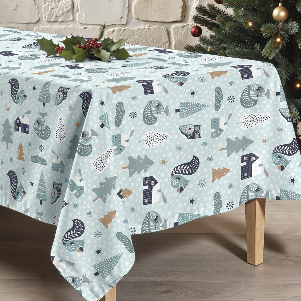 Merry Christmas stain-resistant tablecloth 57