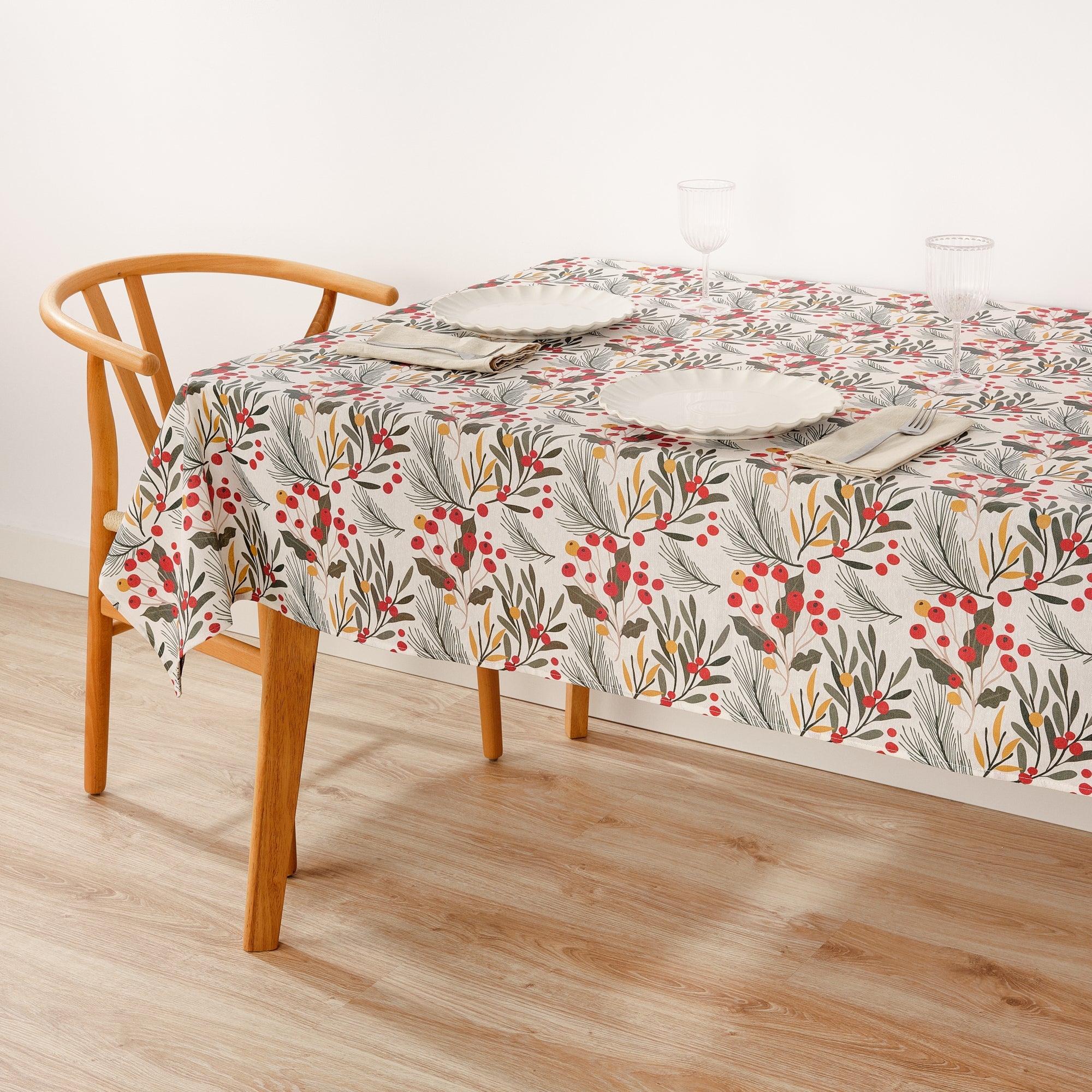 Merry Christmas stain-resistant tablecloth 58