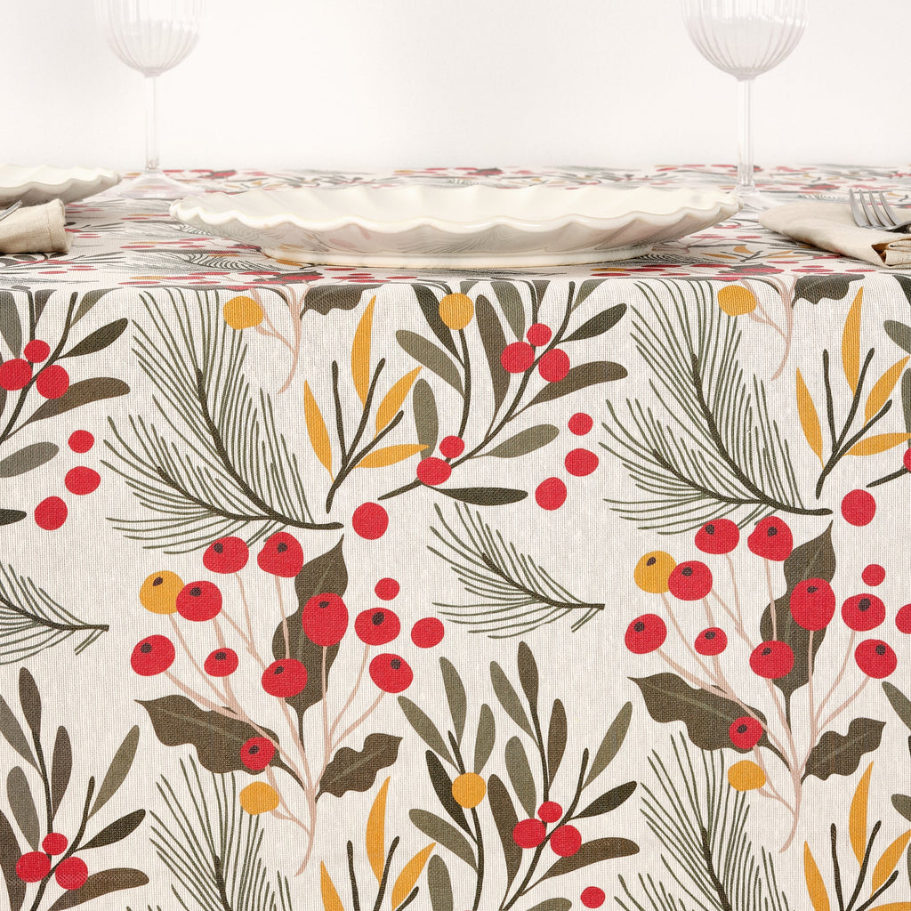 Merry Christmas stain-resistant tablecloth 58