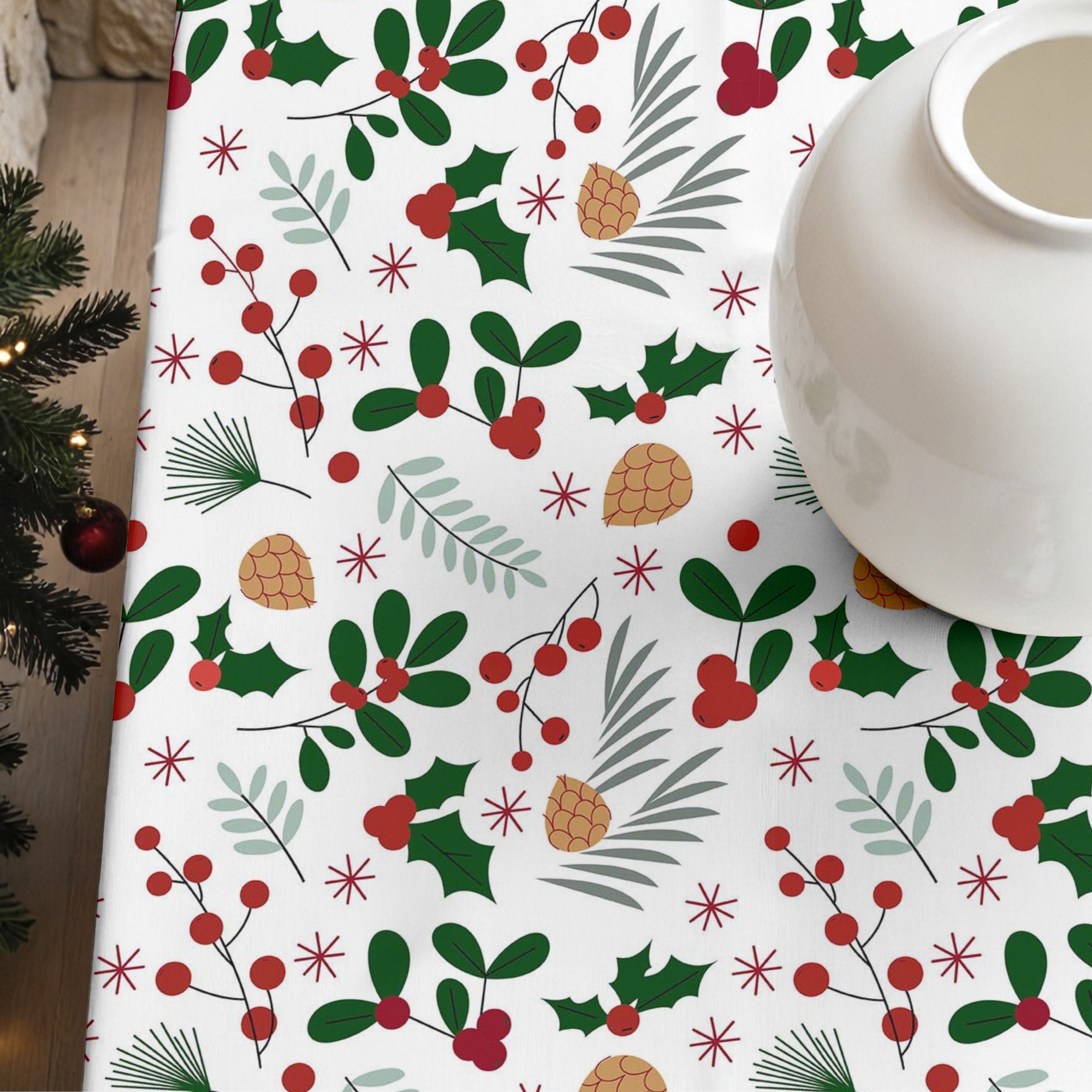 Merry Christmas stain-resistant tablecloth 59