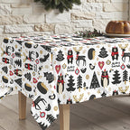 Merry Christmas stain-resistant tablecloth 61
