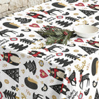 Merry Christmas stain-resistant tablecloth 61