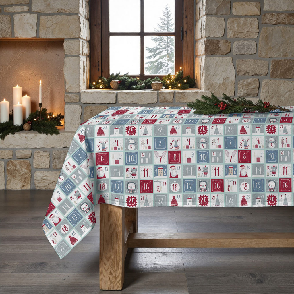 Merry Christmas stain-resistant tablecloth 62