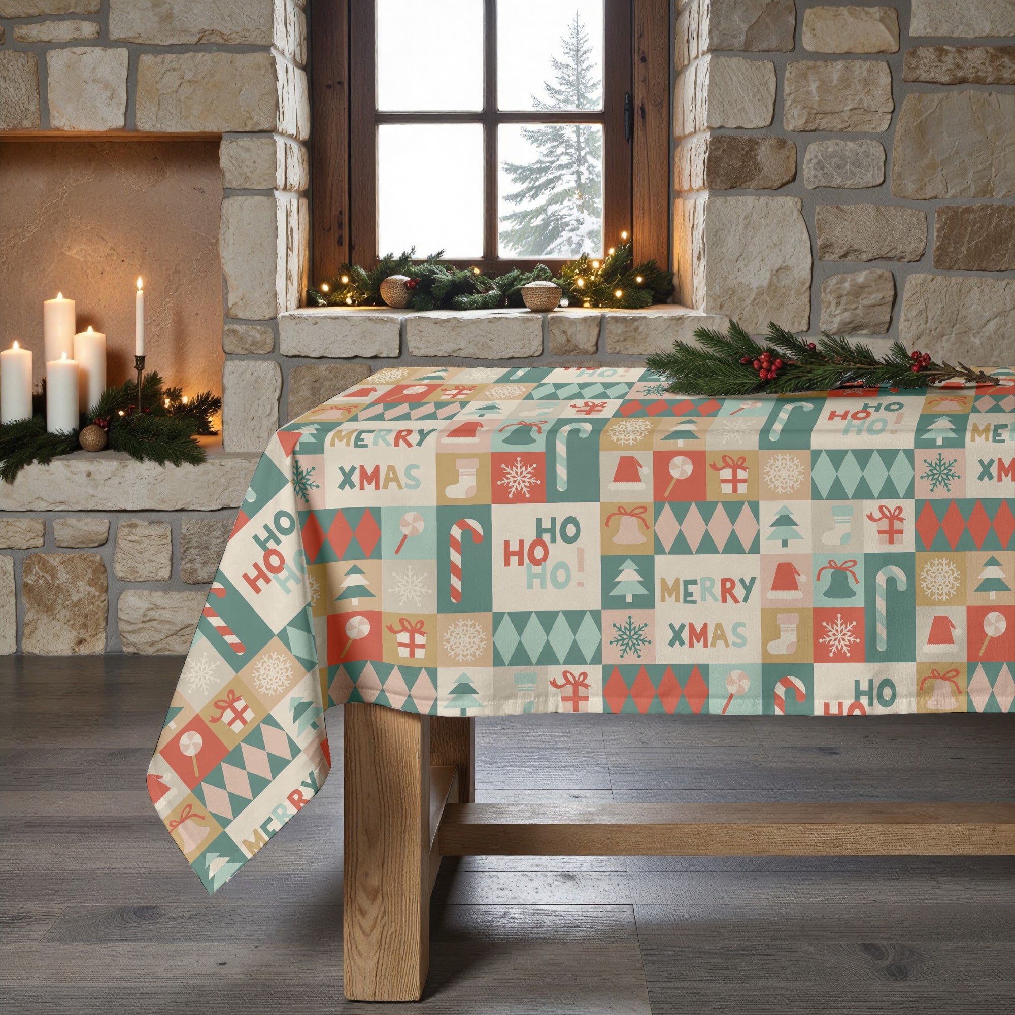 Nappe antitache Joyeux Noël 74