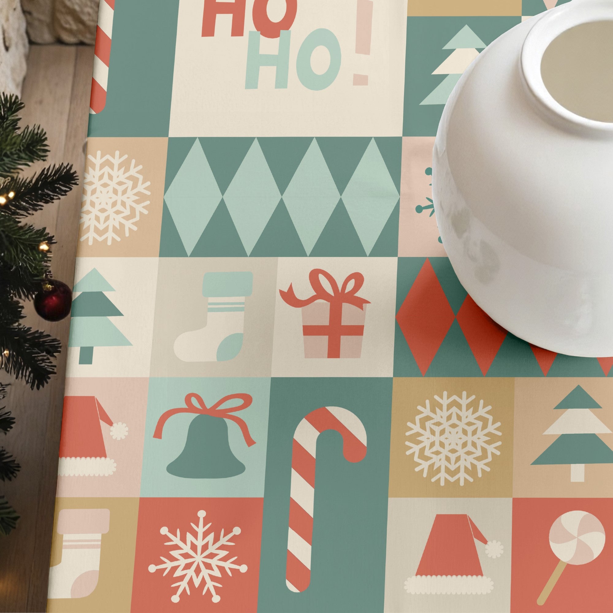 Nappe antitache Joyeux Noël 74