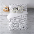 Funda nórdica con botones 100% algodón Monstre Black