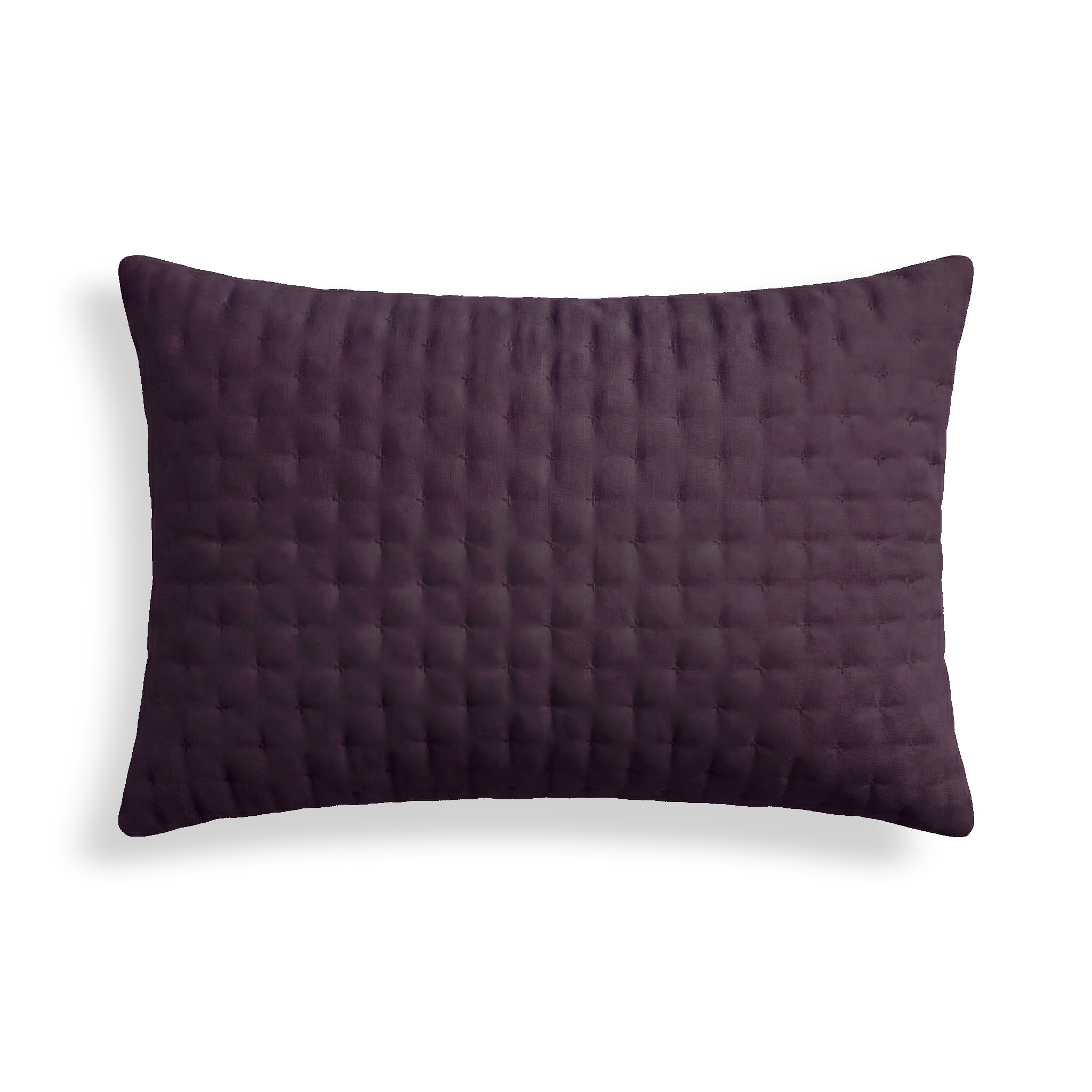 Funda de cojín lisa acolchada Morado 30x50 cm