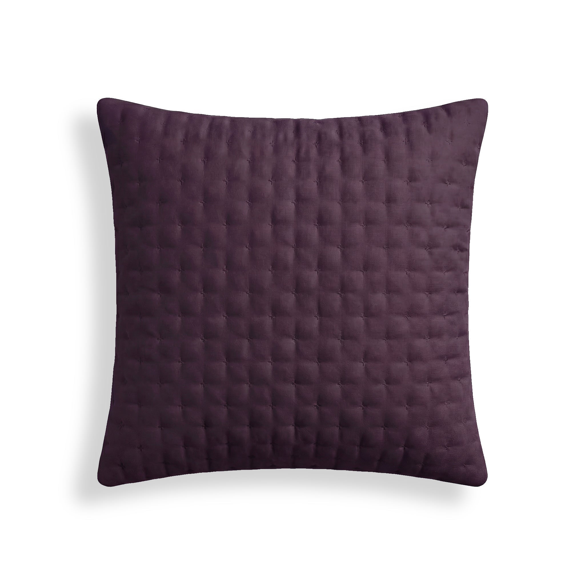 Funda de almohada lisa acolchada Morado