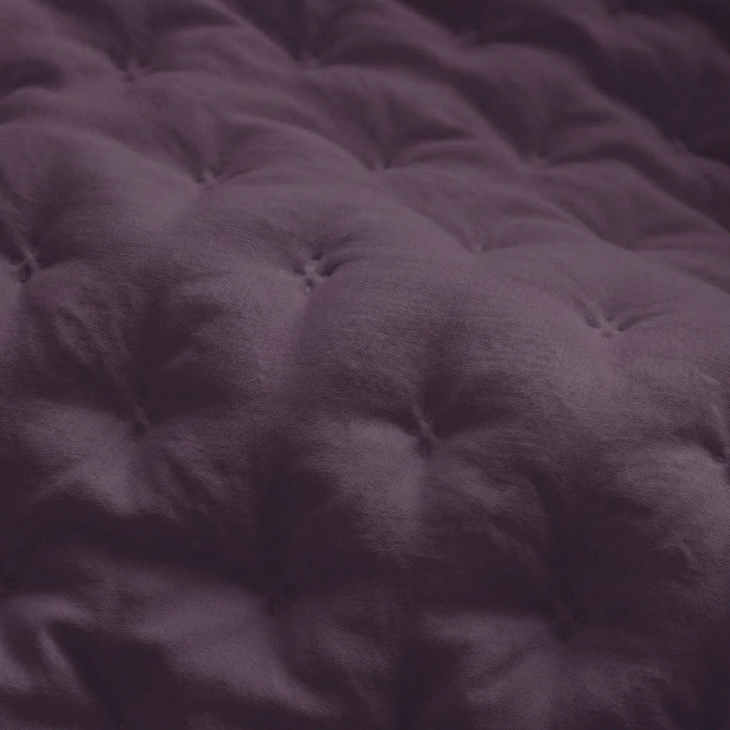 Colcha lisa acolchada Morado tacto suave