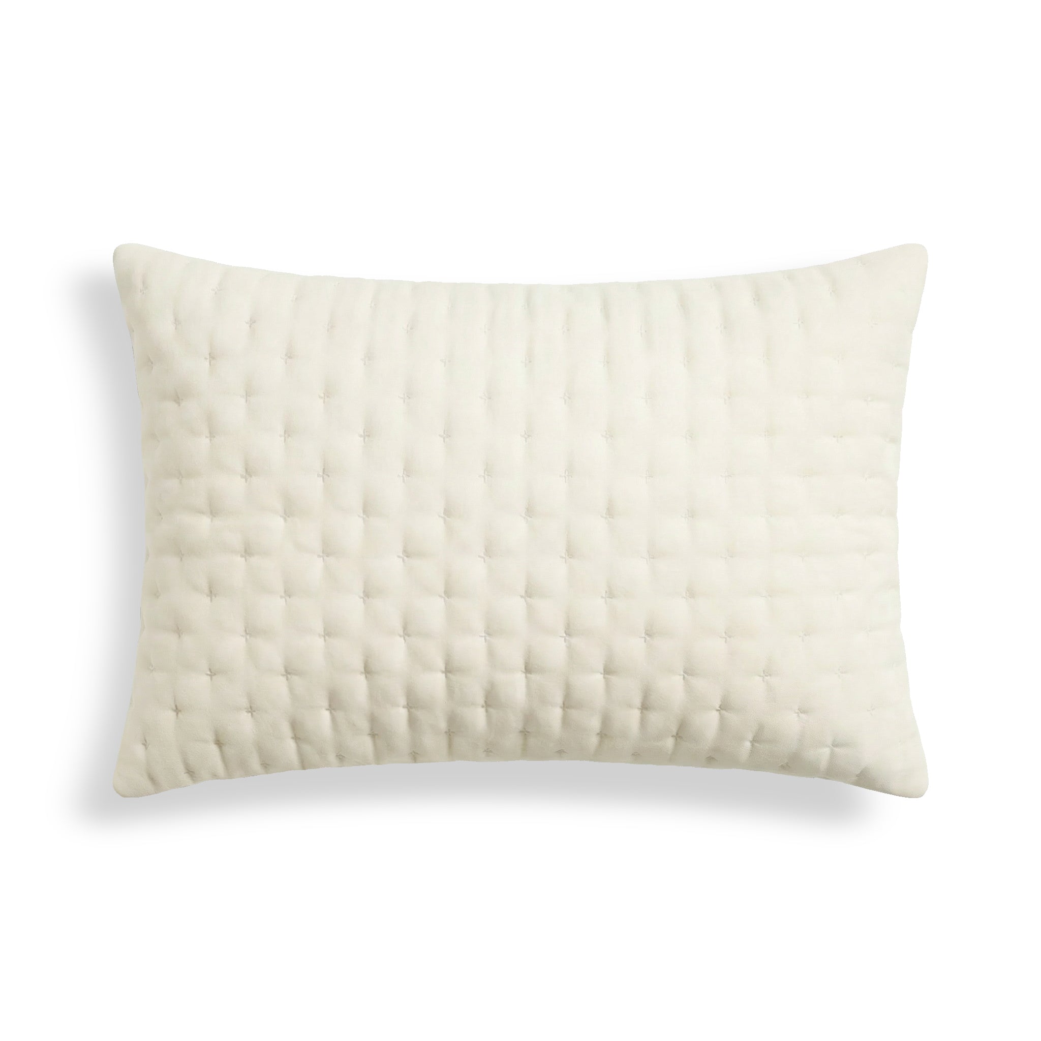 Funda de almohada lisa acolchada Natural 50x80 cm