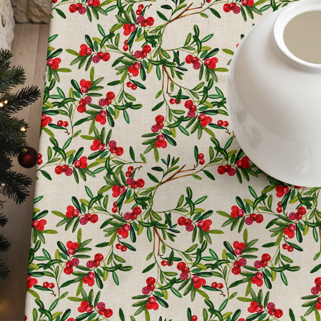 Mantel antimanchas Navidad Hojas