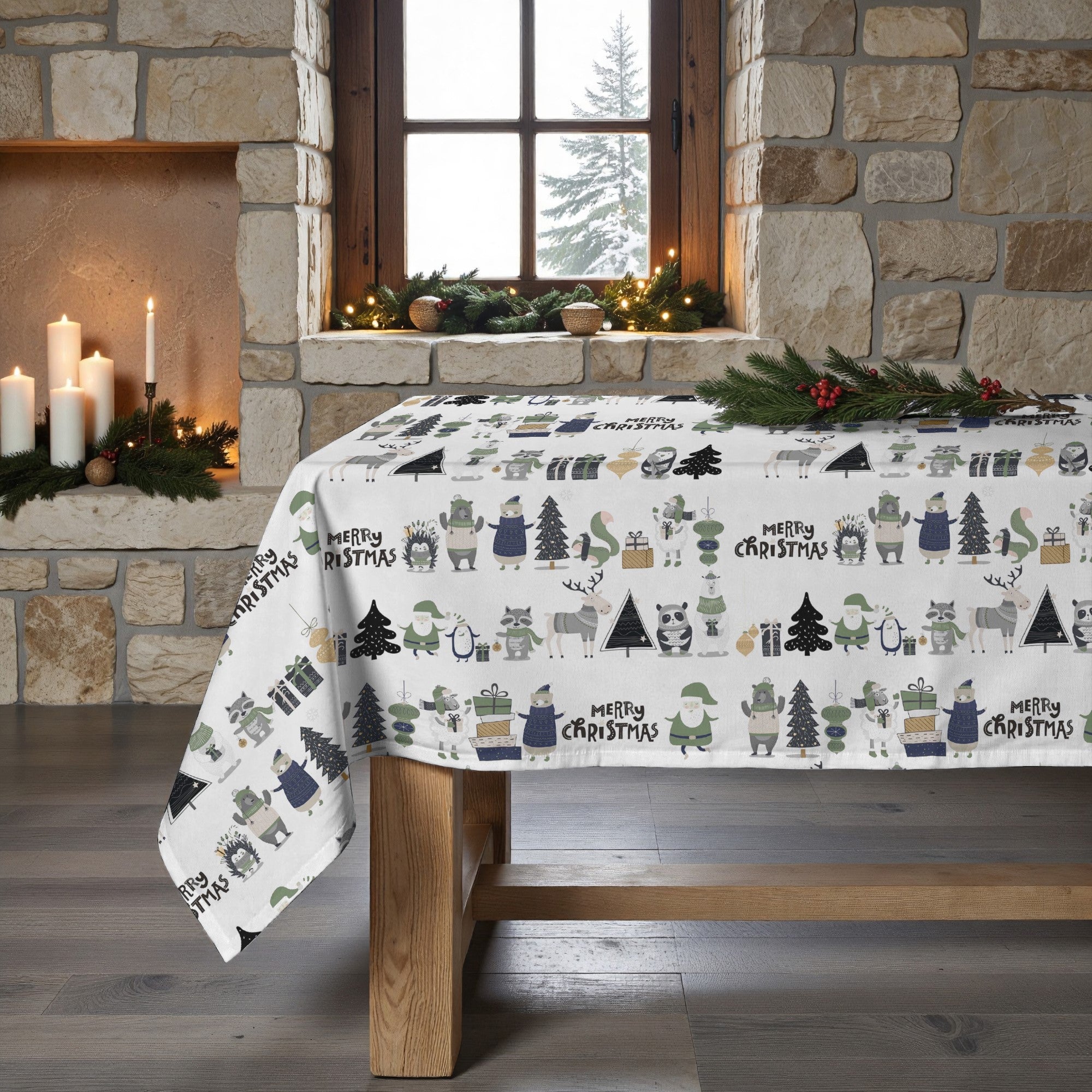 Noel 5-102 stain-resistant tablecloth
