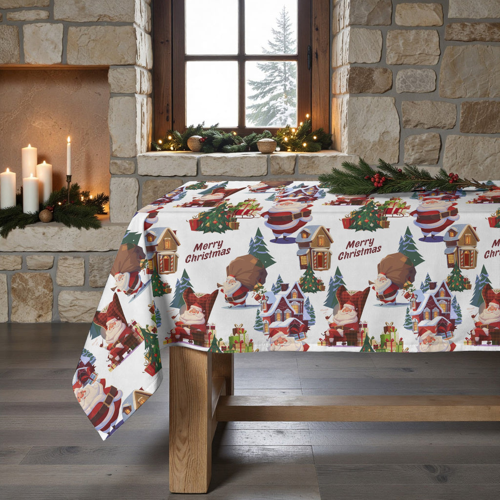 Mantel antimanchas Papa Noel