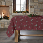 Red Christmas stain-resistant tablecloth 1