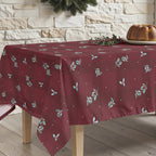 Red Christmas stain-resistant tablecloth 1