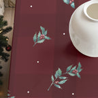 Red Christmas stain-resistant tablecloth 1