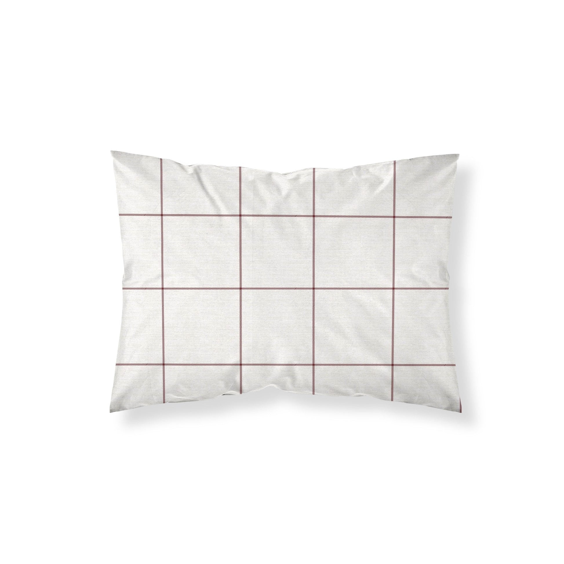 Funda de almohada Red Windowpana