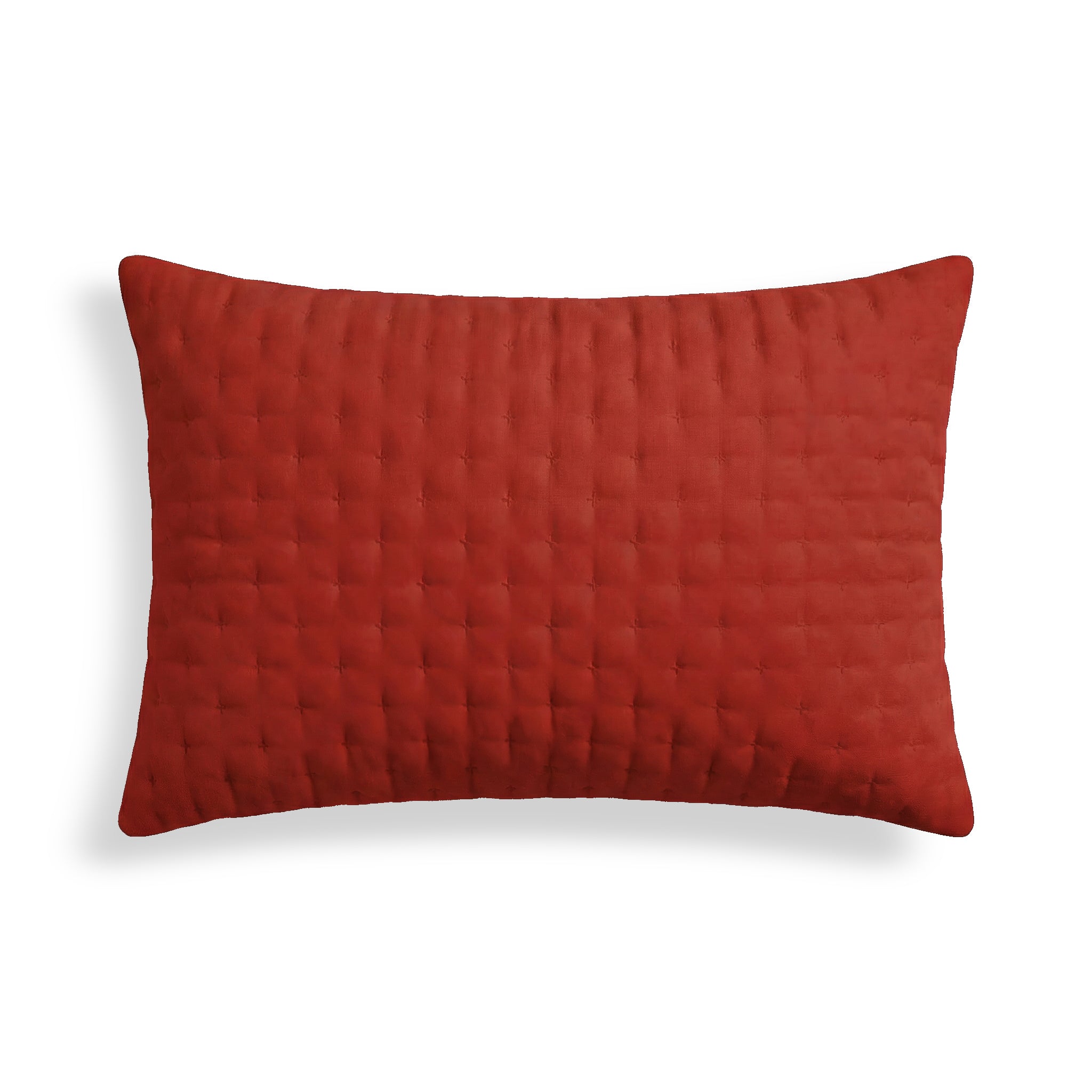Funda de cojín lisa acolchada Rojo 30x50 cm