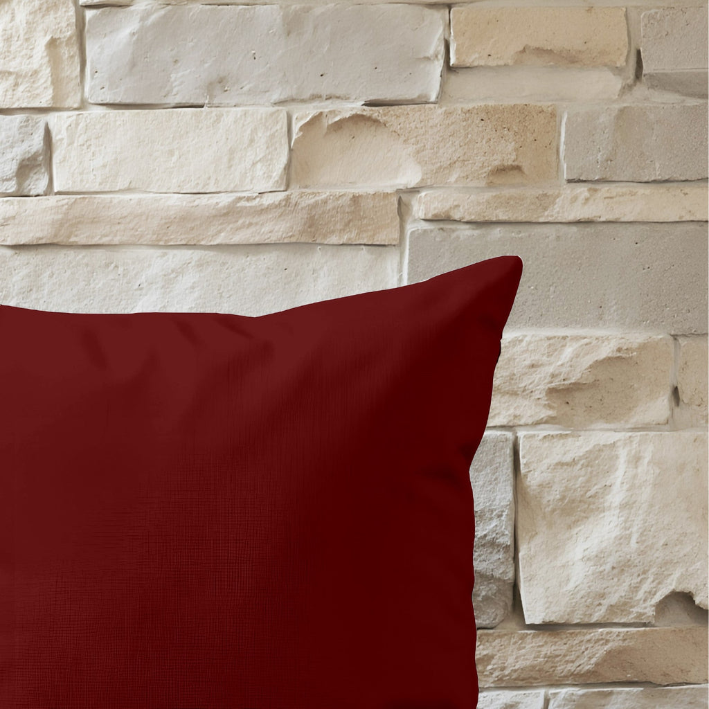 Funda de cojín 100% algodón Rojo Liso 30x50 cm