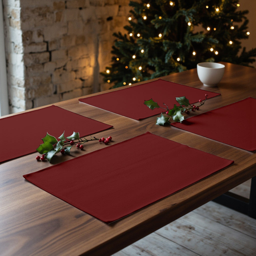 Mantel individual antimanchas pack 2 unidades Rojo Liso