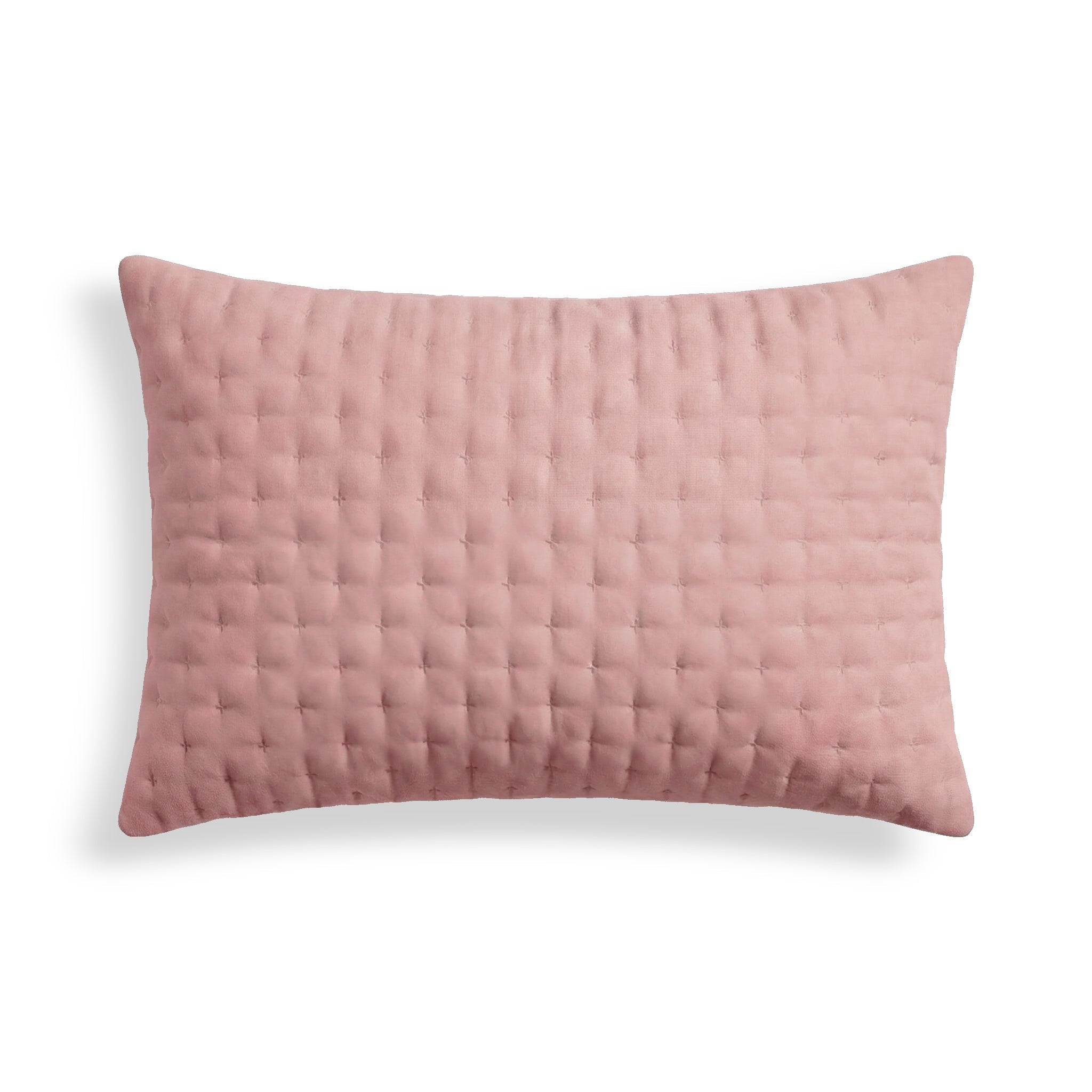 Funda de almohada lisa acolchada Rosa 50x80 cm