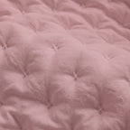 Colcha lisa acolchada Rosa tacto suave