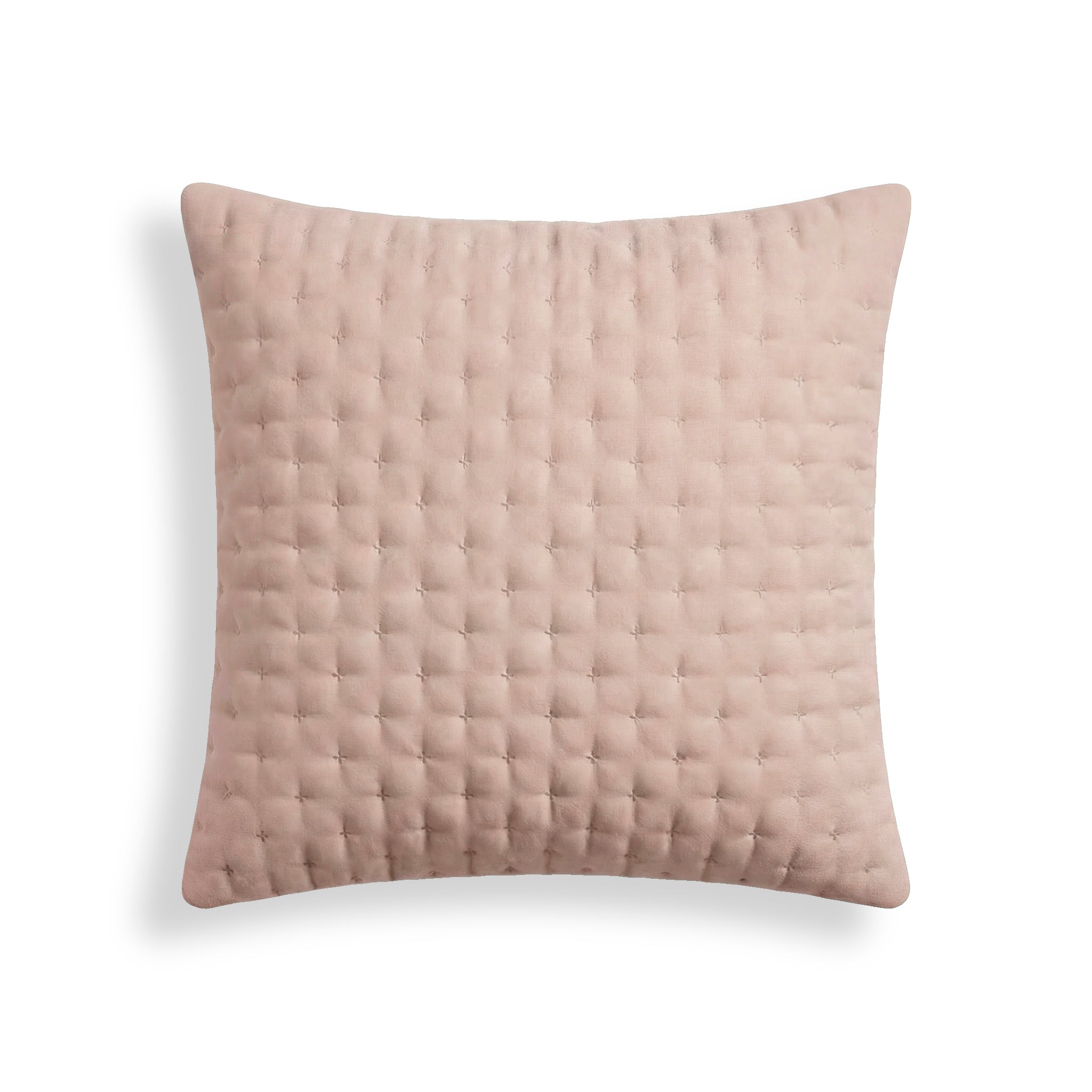 Funda de almohada lisa acolchada Rosa Empolvado