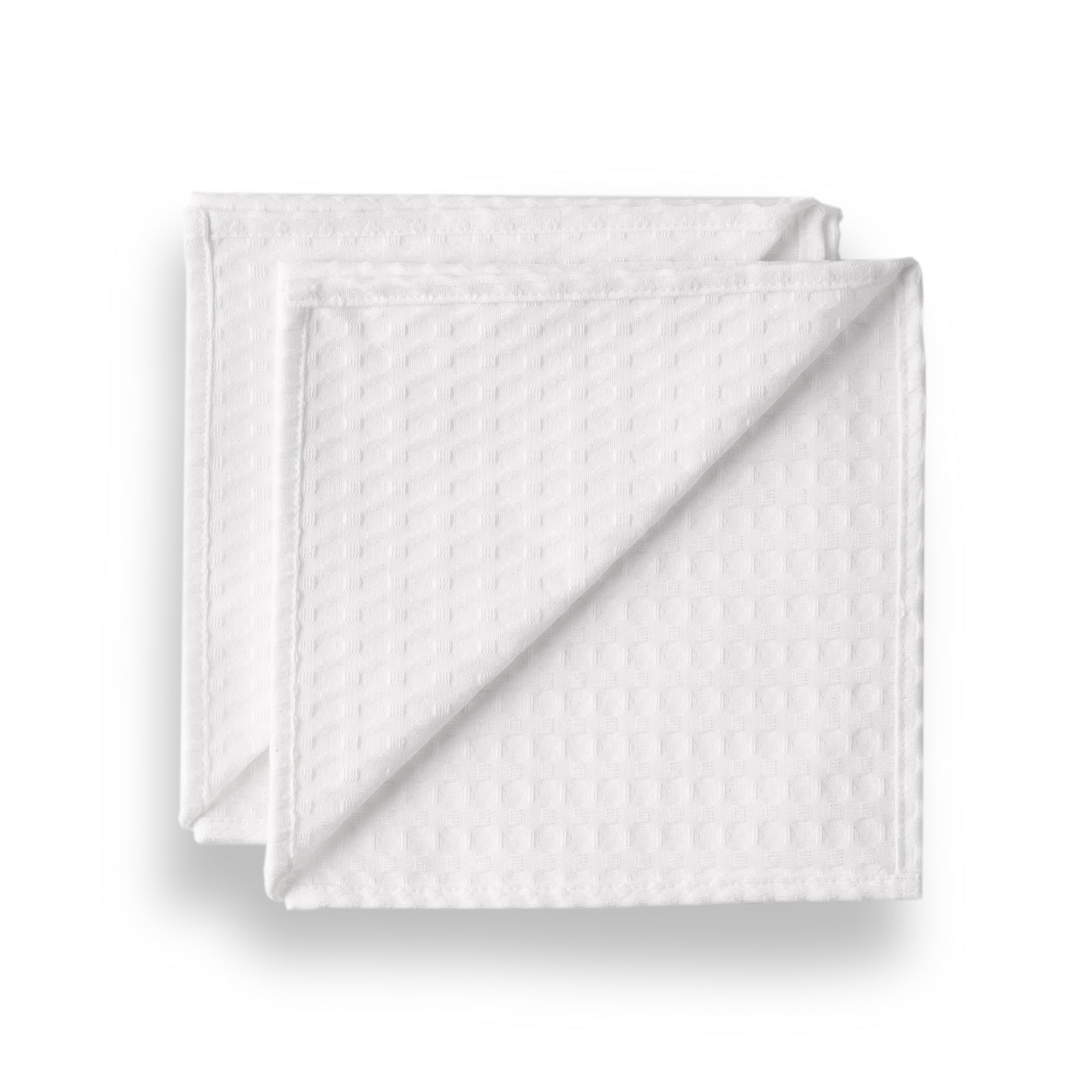 Pack of 2 White Waffle Napkins 45x45 cm