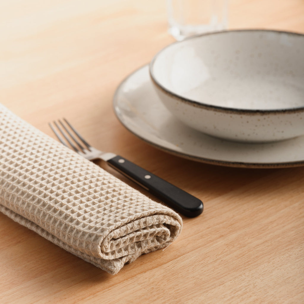 Pack of 2 Waffle Linen napkins 45x45 cm