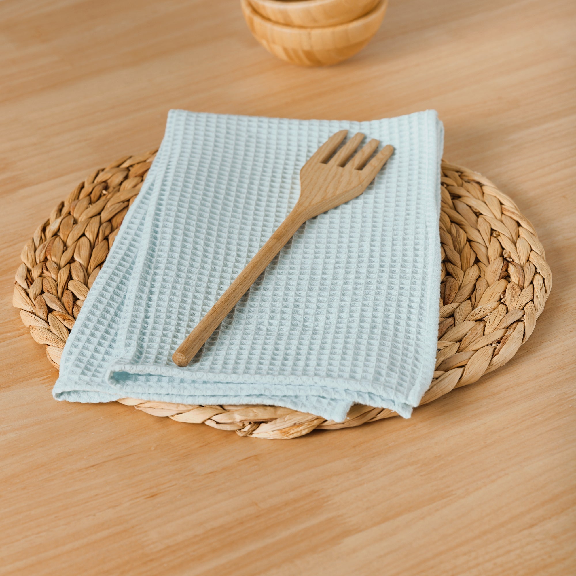 Pack of 2 Waffle Mint napkins 45x45 cm