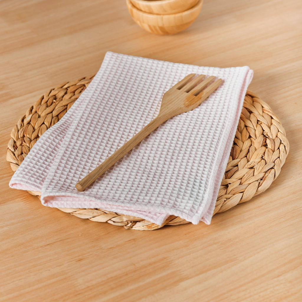 Pack of 2 Waffle Napkins Pink Sauce 45x45 cm
