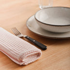 Pack of 2 Waffle Napkins Pink Sauce 45x45 cm
