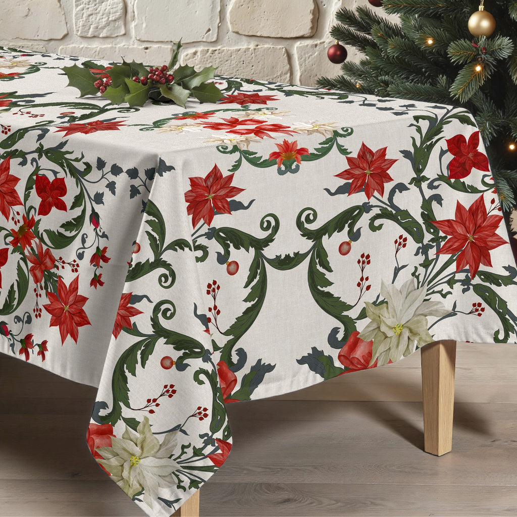 Christmas Symetric stain-resistant tablecloth