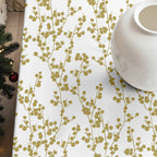 Tree Gold Stain Resistant Tablecloth