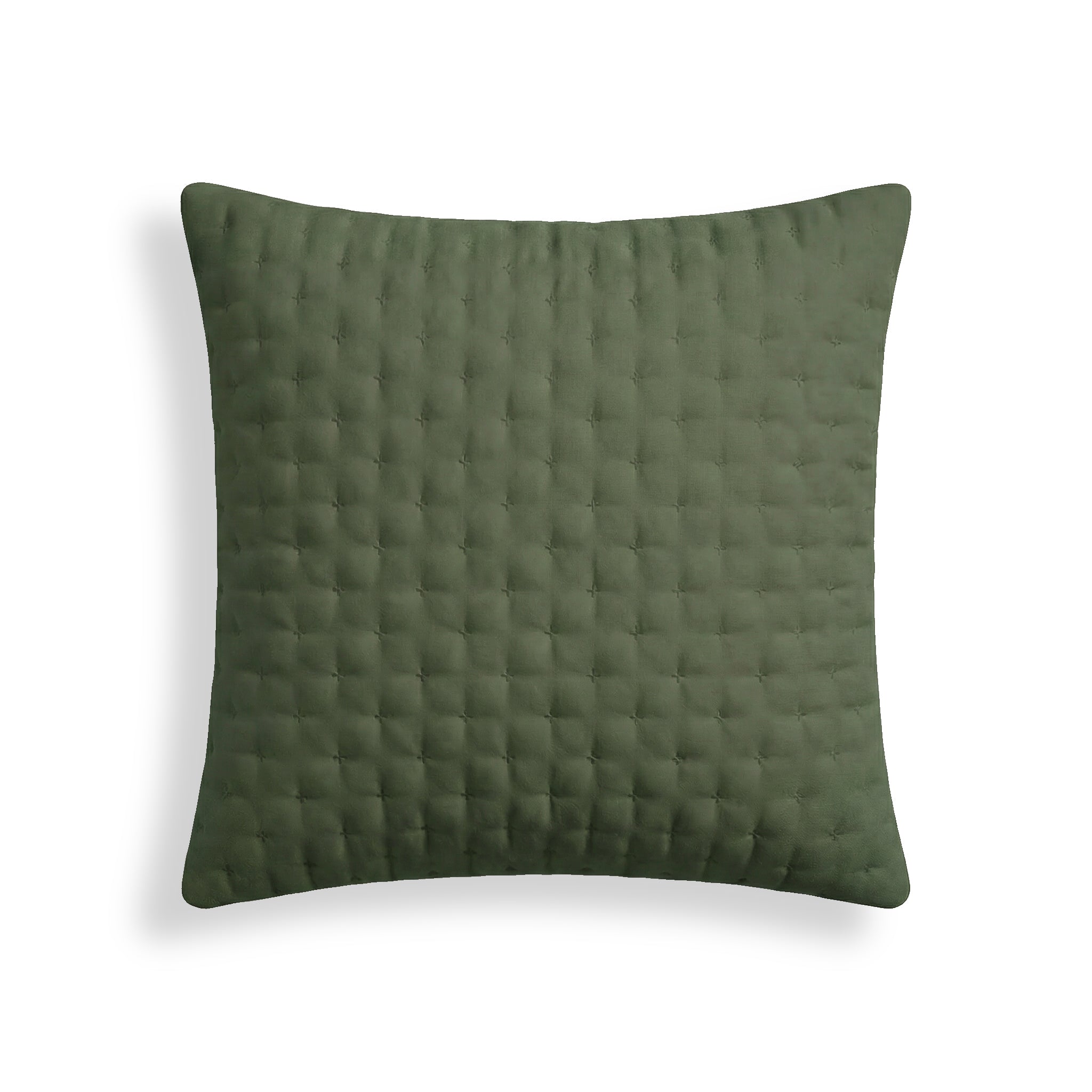 Funda de almohada lisa acolchada Verde Botella