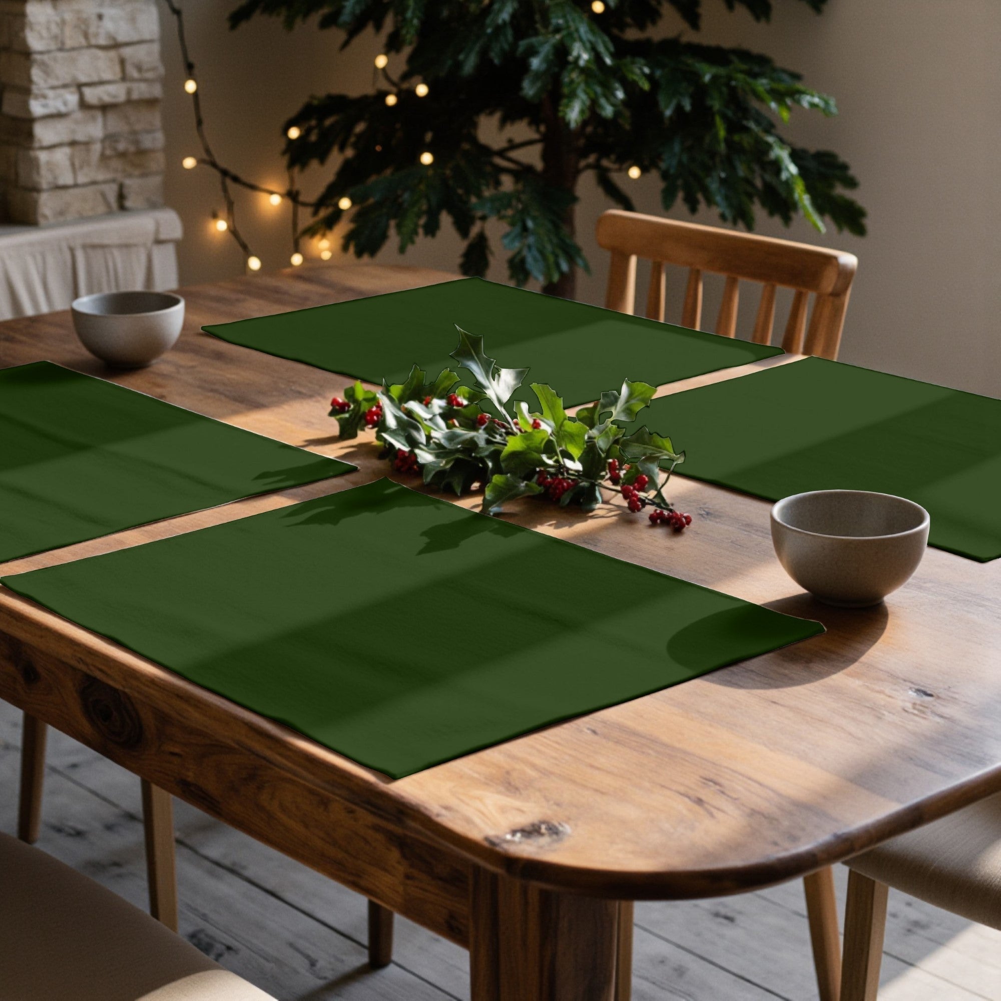 Mantel individual antimanchas pack 2 unidades Verde Liso