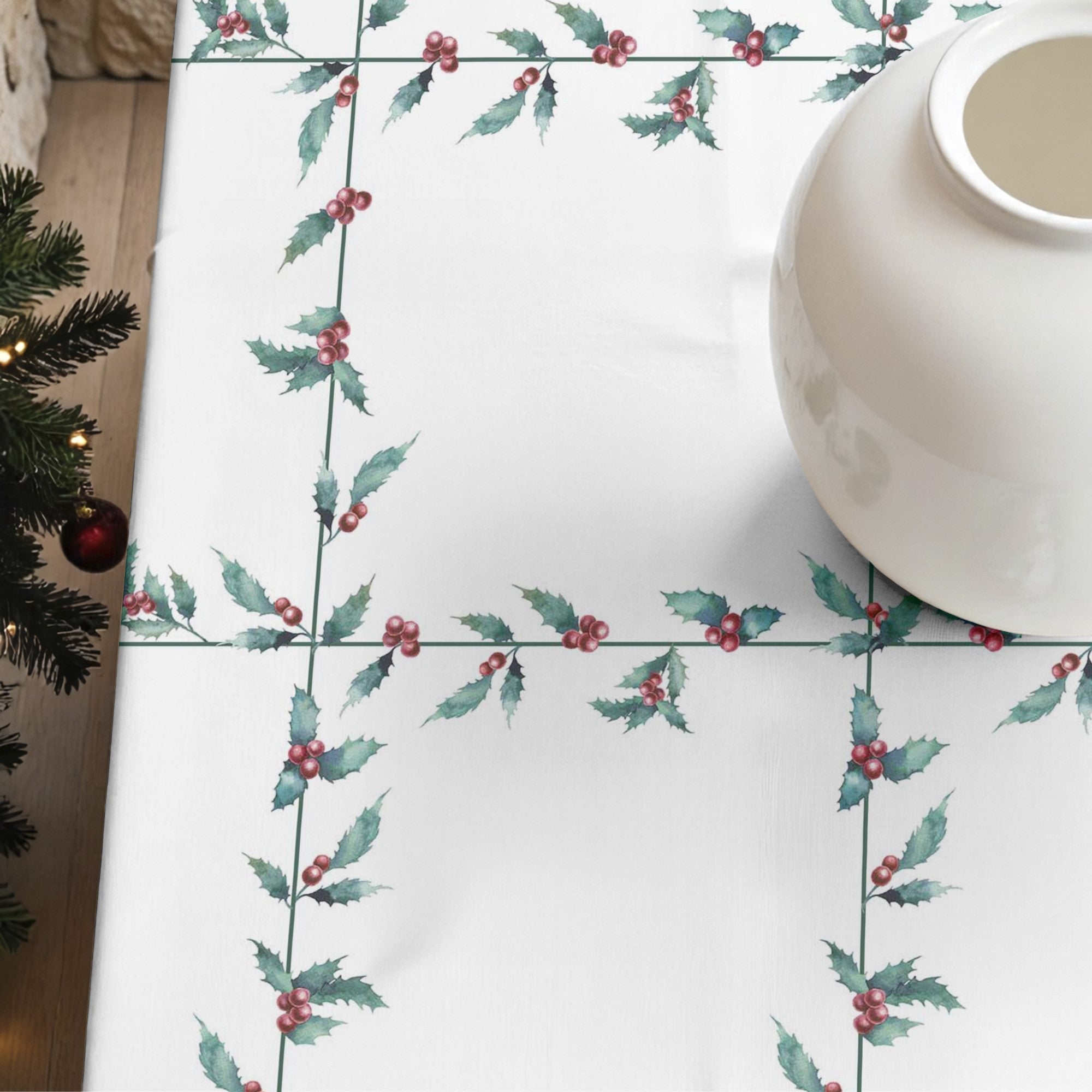 Stain-resistant tablecloth XL White Christmas 1
