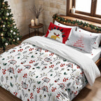 Housse de couette à clics 100% coton Joyeux Noël 44