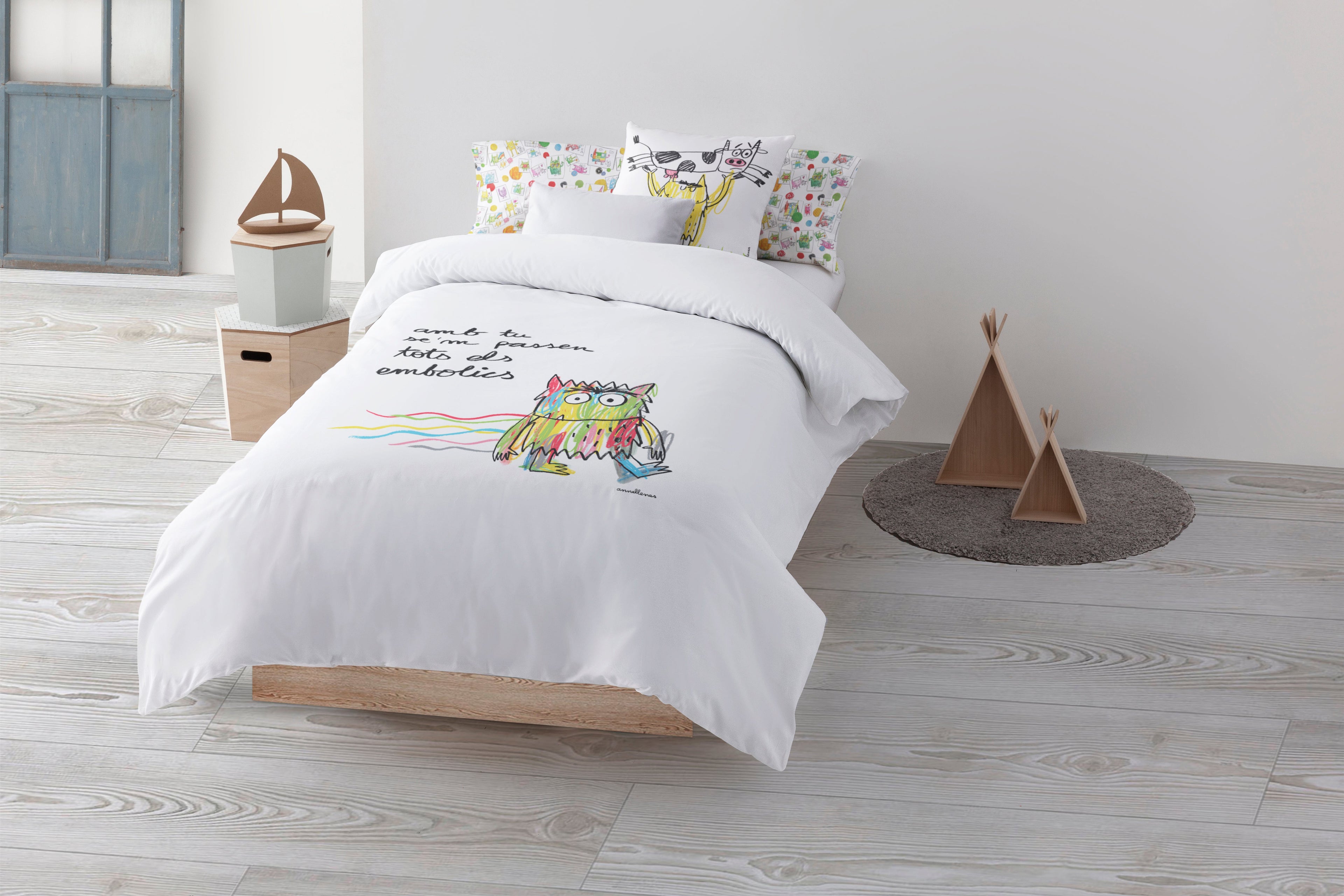 Funda nórdica con botones 100% algodón Líos Catalá