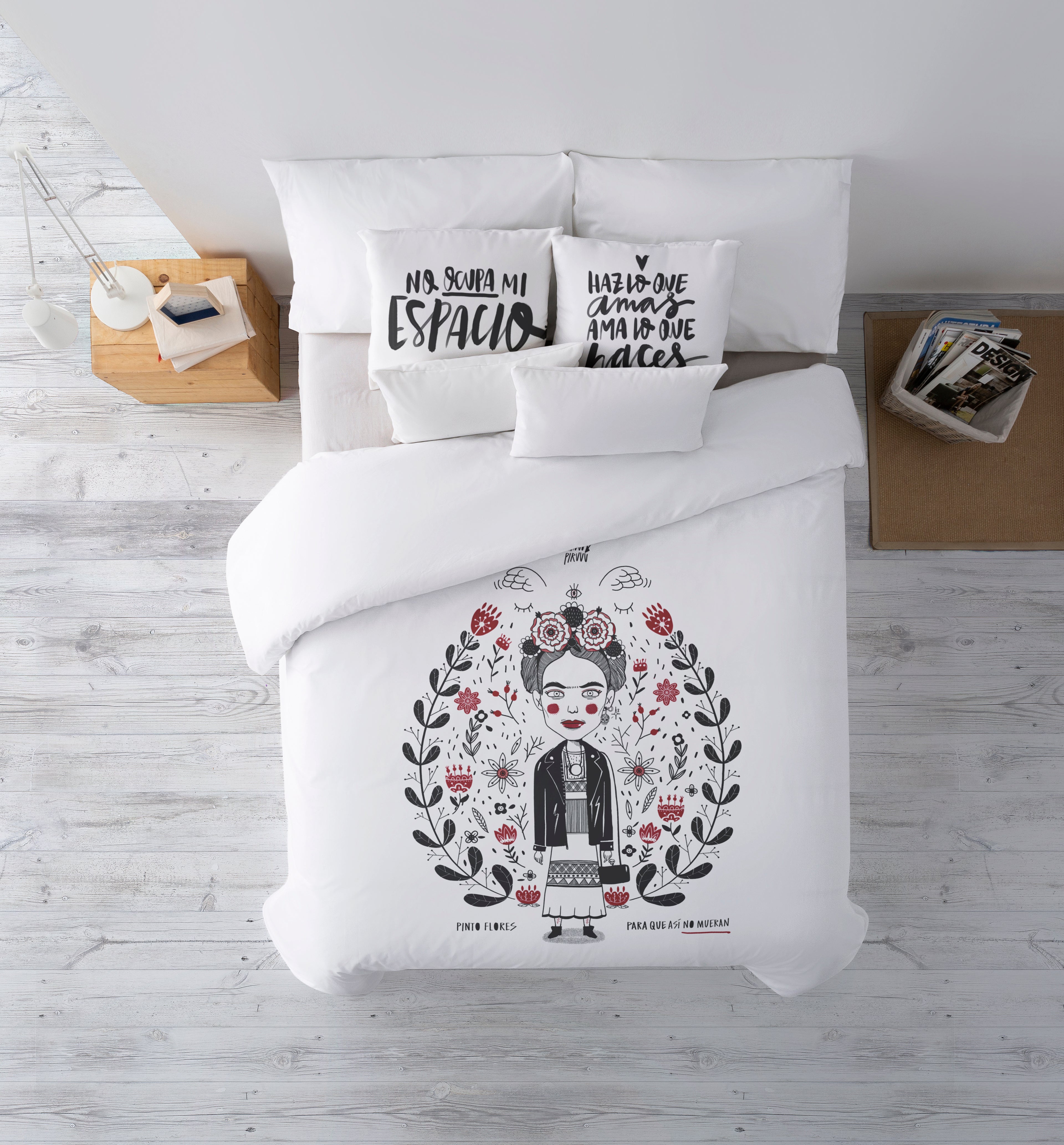 Funda nórdica con botones 100% algodón Pinto Frida