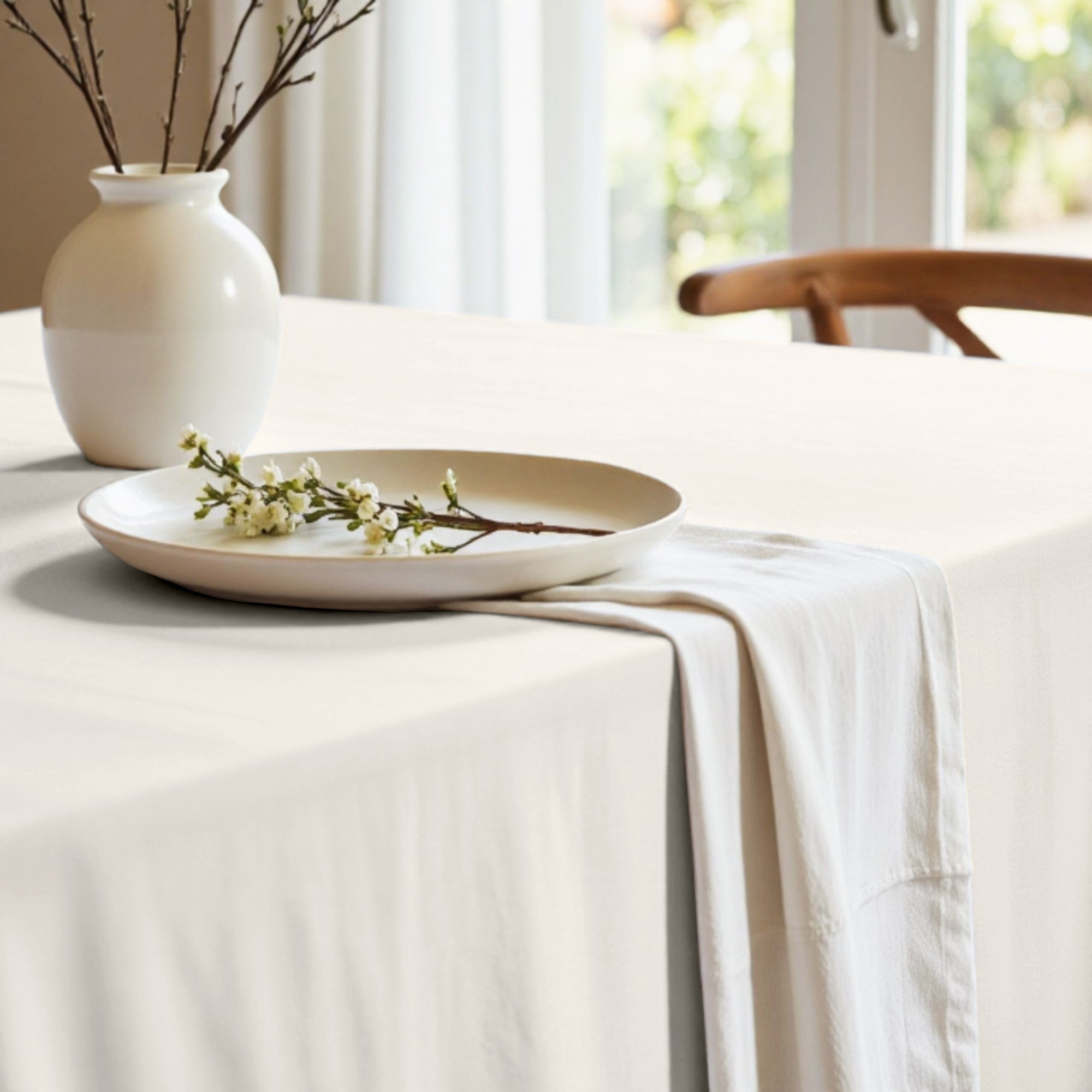 Nappe antitache unie écru 102