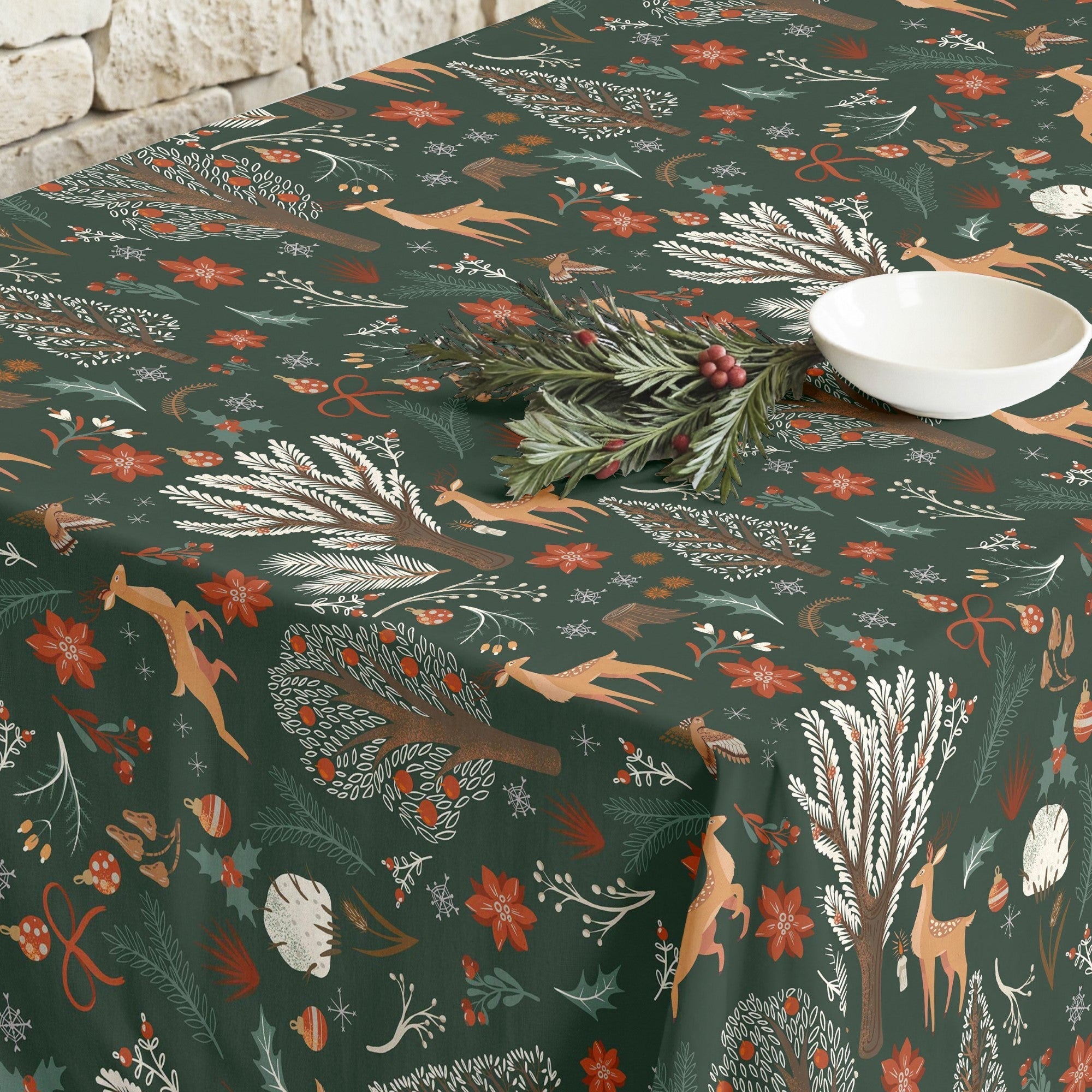 Mantel antimanchas Merry Christmas 47