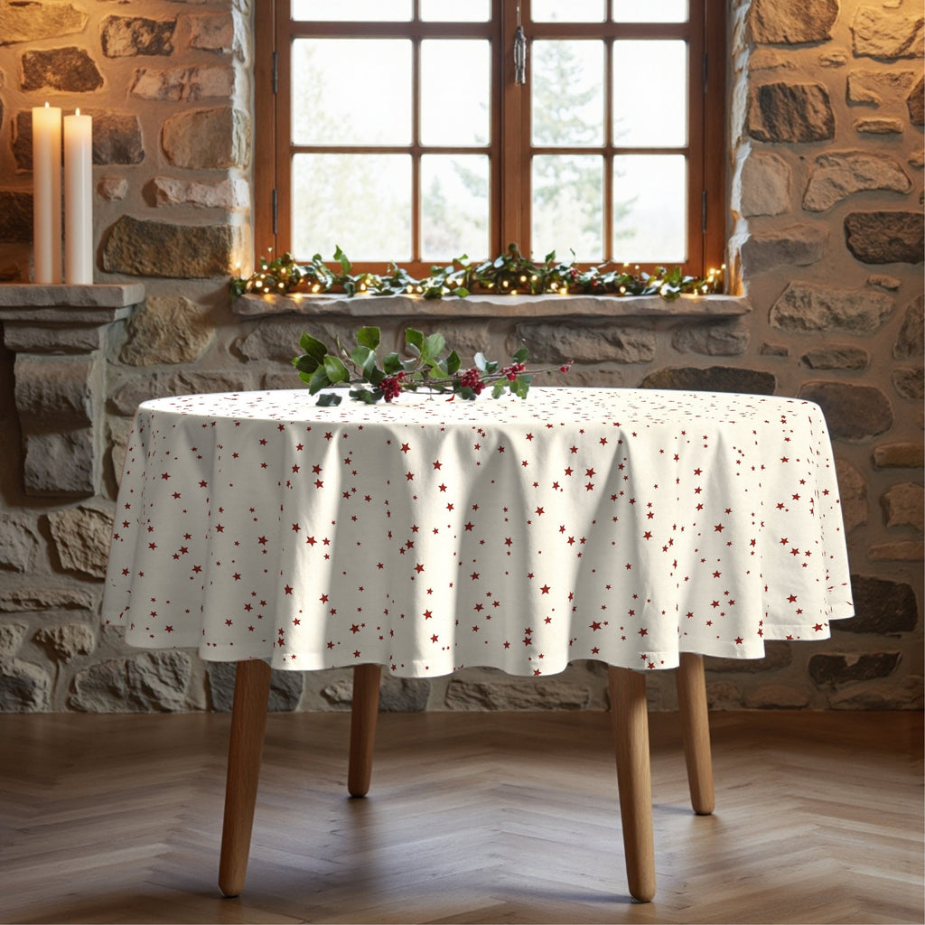 Mantel redondo antimanchas Merry Christmas 23-101